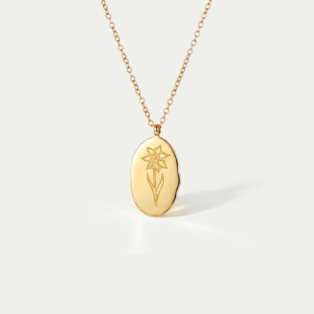 The Botanical Month Flower Pendant Necklace