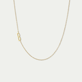 The Aura Sideways Initial Necklace | 18K Gold Plated Asymmetric Capital Letter Choker