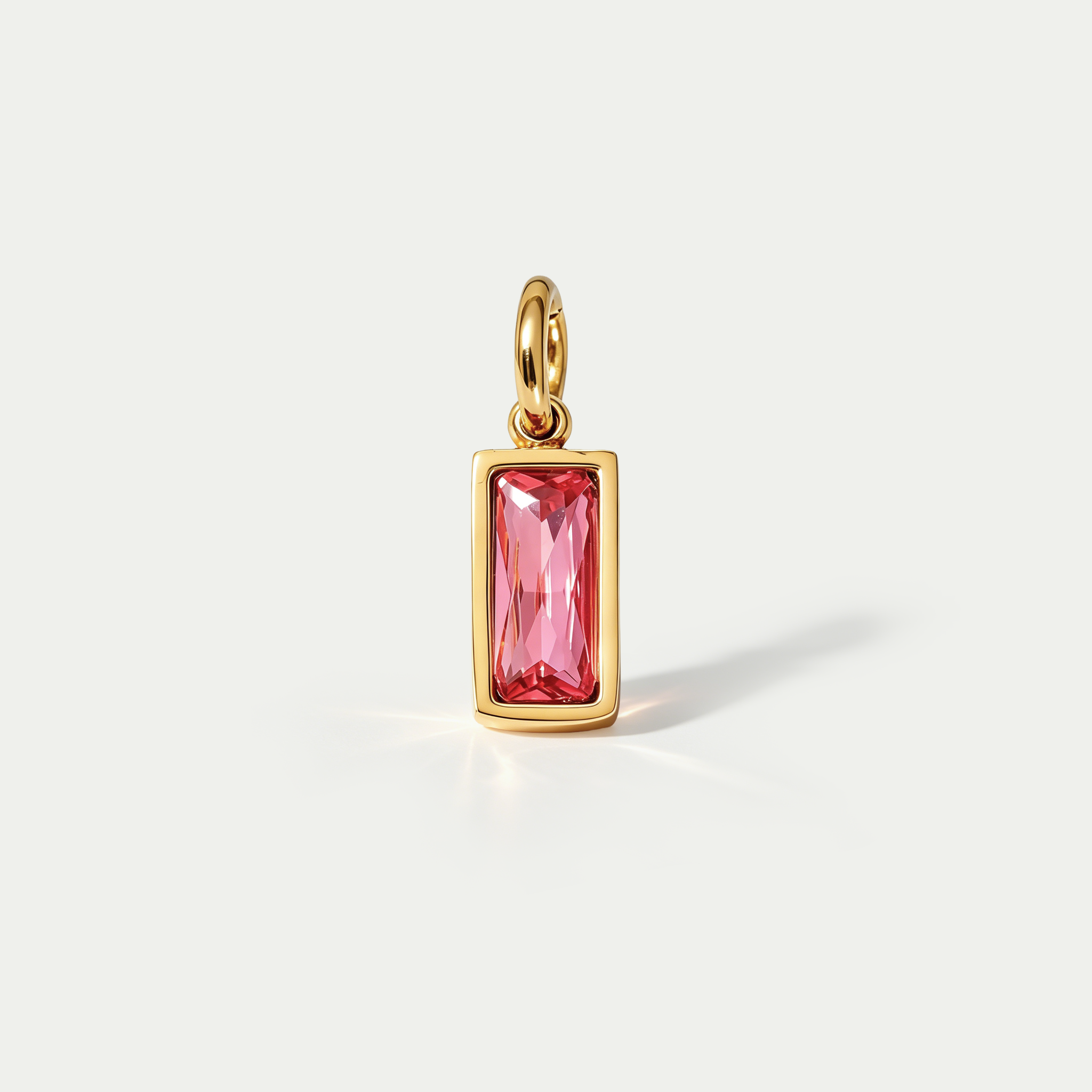 The Solaris Birthstone Charm | 18K Gold Plated Vintage Sunburst Pendant