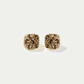 The Amber Radiant Square Studs