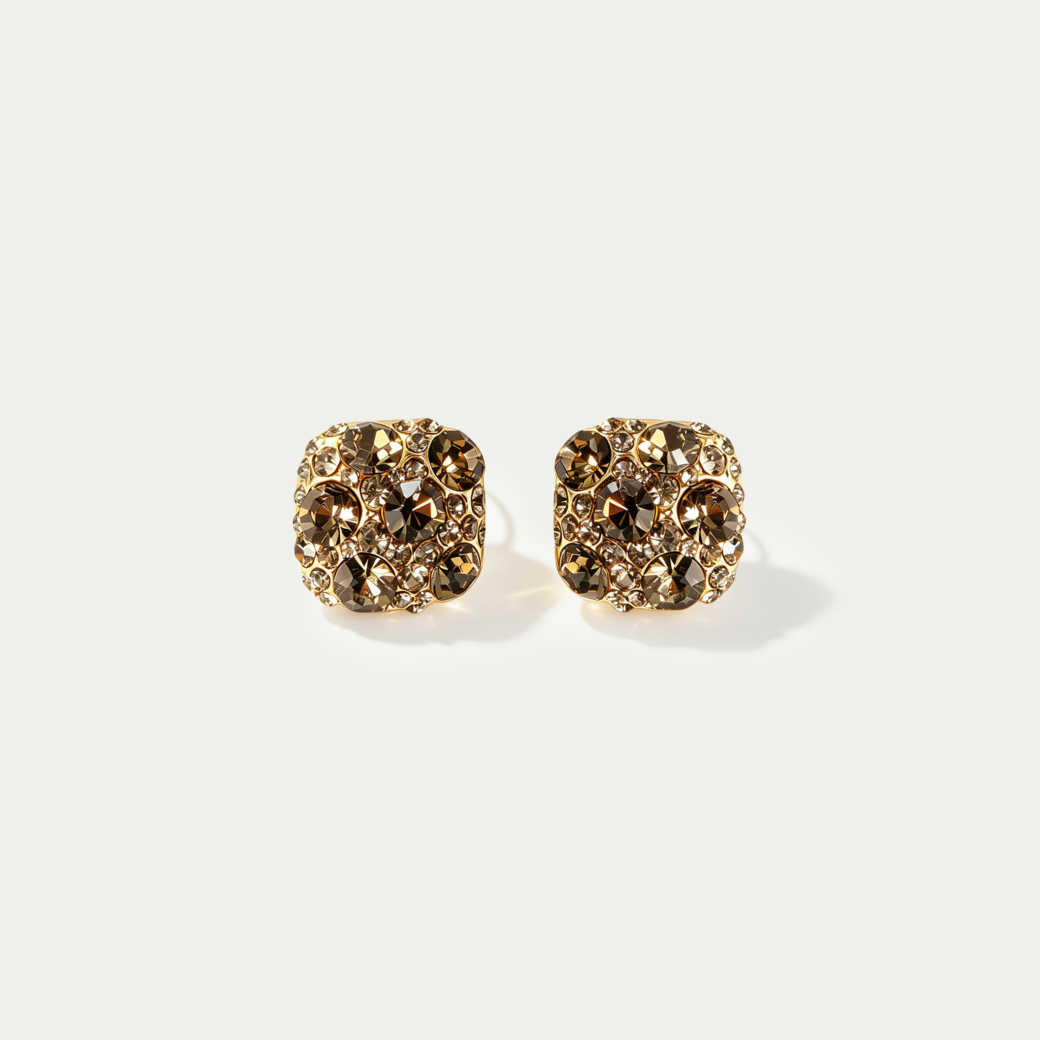 The Amber Radiant Square Studs