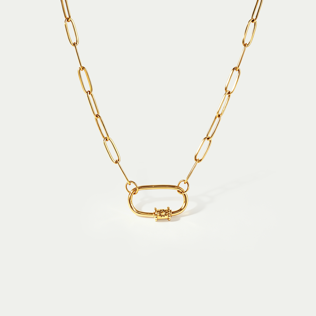 The Sunburst Carabiner Paperclip Chain Necklace
