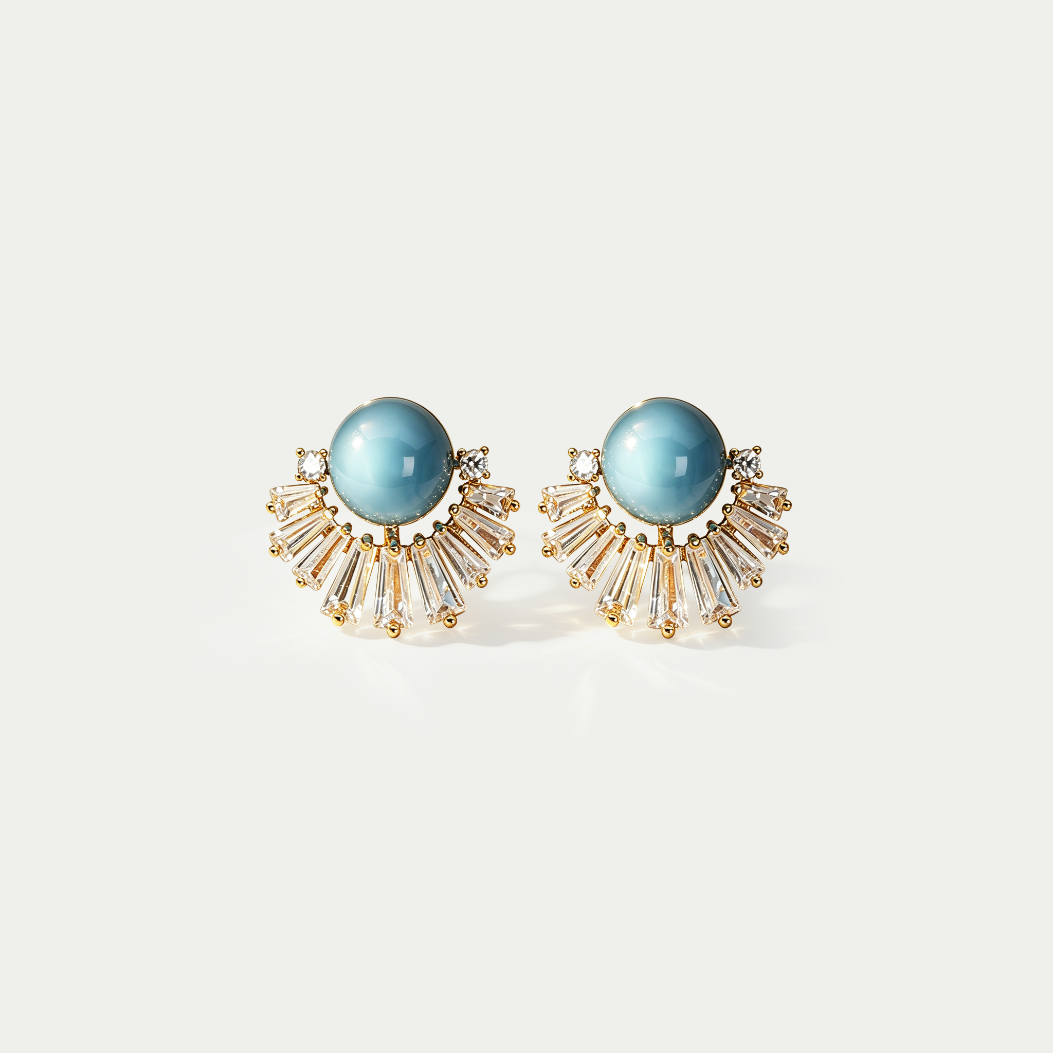 The Mist Aura Sunburst Fan Studs