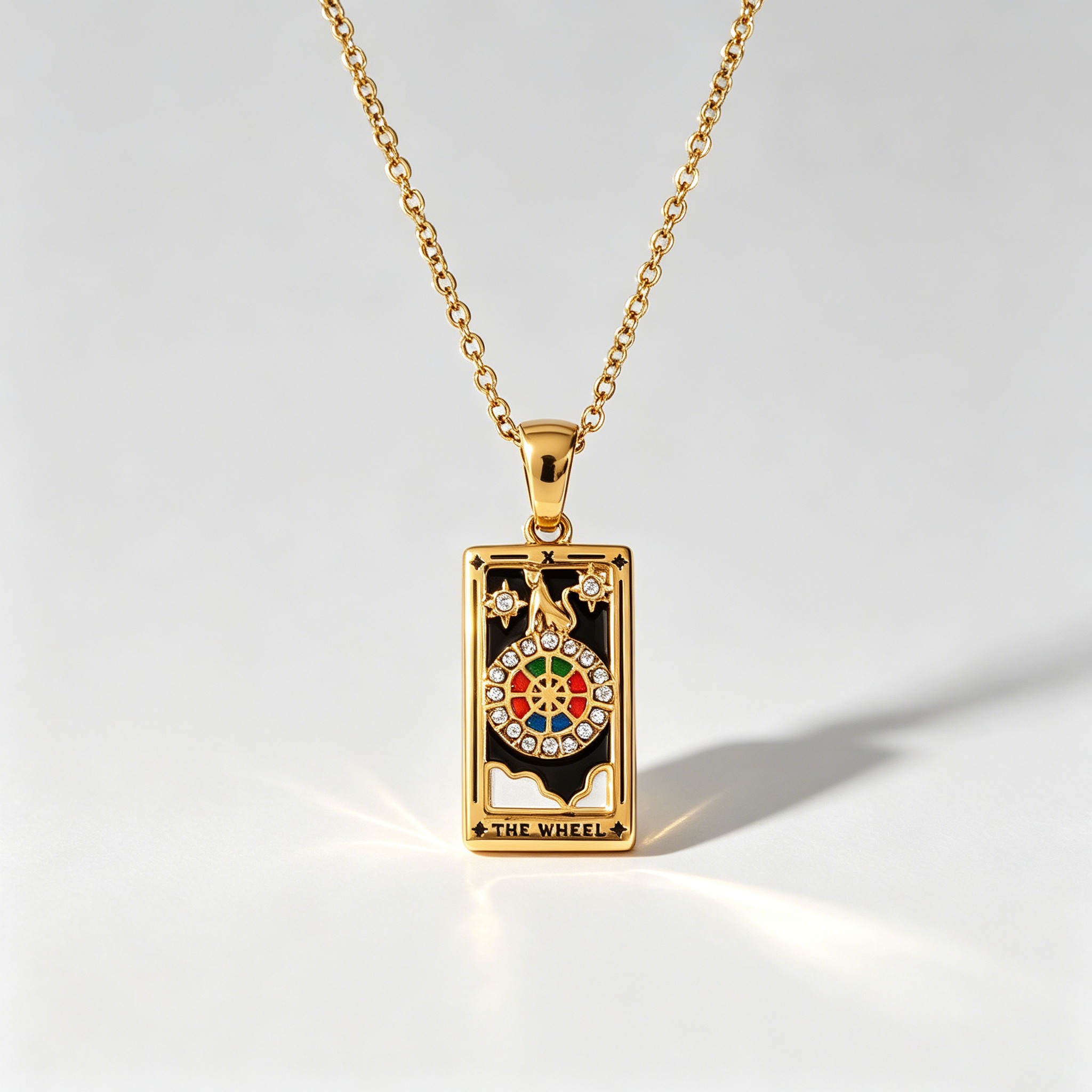 The Arcana Tarot Card Necklace | Vintage 18K Gold Plated Talisman