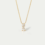 The Aura Birthstone Drop Necklace | 18K Gold Plated Bold Bezel Piece