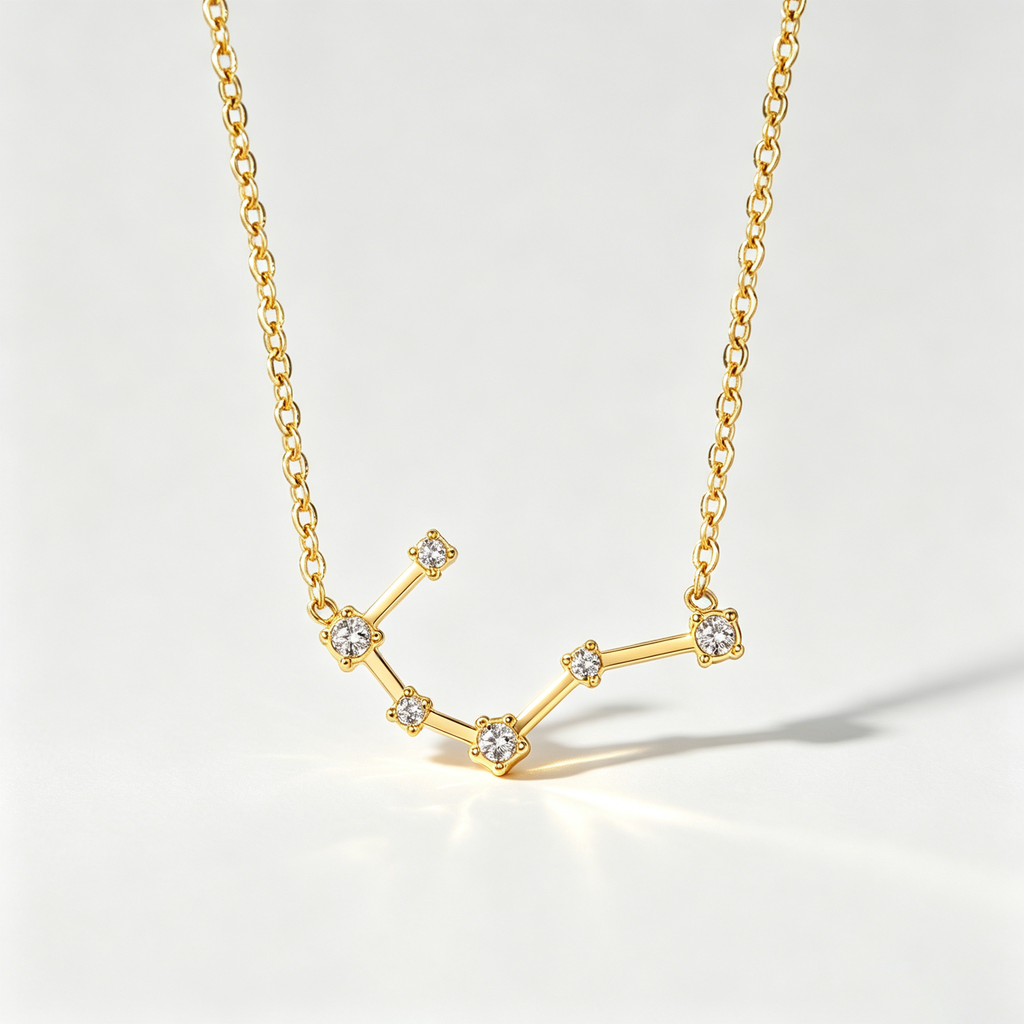 The Star-Map Constellation Necklace | 18K Gold Plated Crystal Link Piece