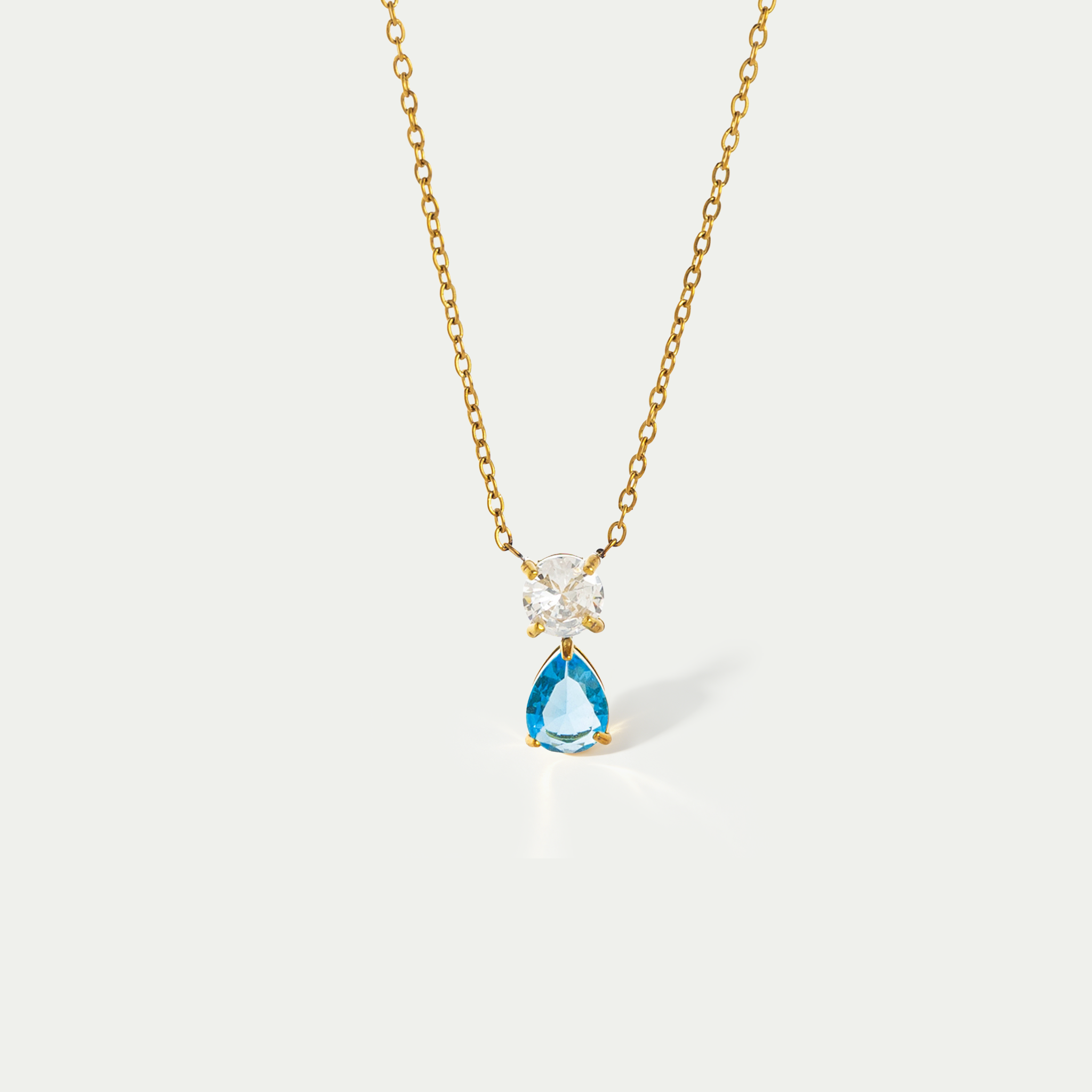 The Solitaire Birthstone Droplet Necklace