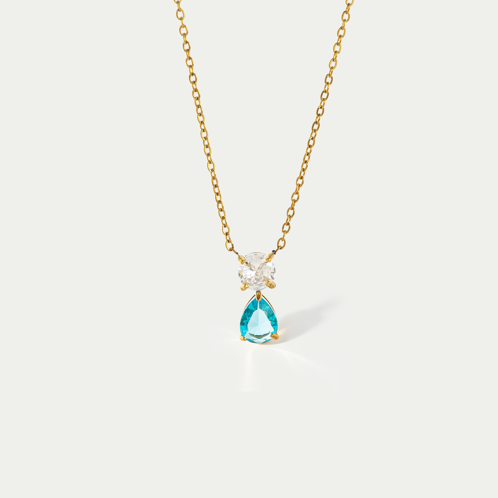 The Solitaire Birthstone Droplet Necklace