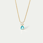 The Solitaire Birthstone Droplet Necklace