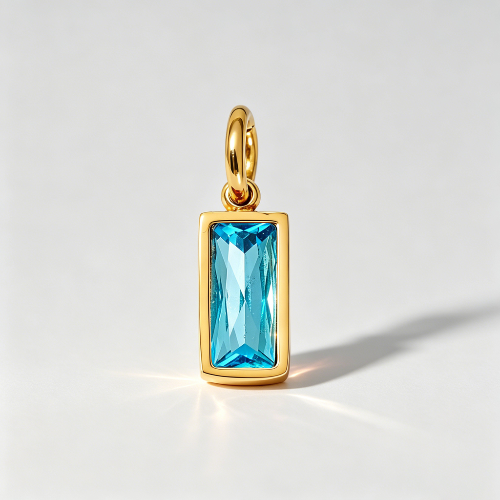 The Solaris Birthstone Charm | 18K Gold Plated Vintage Sunburst Pendant