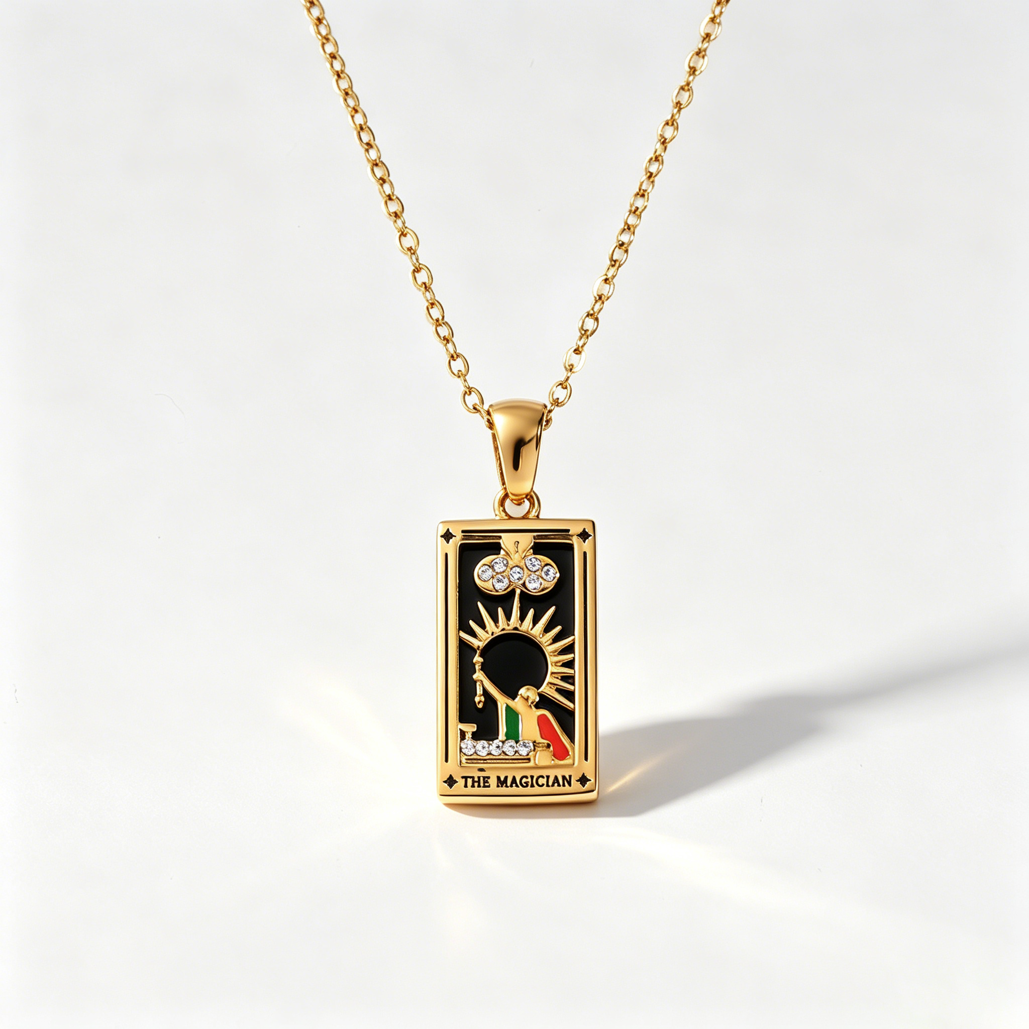 The Arcana Tarot Card Necklace | Vintage 18K Gold Plated Talisman