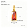 The Solaris Birthstone Charm | 18K Gold Plated Vintage Sunburst Pendant