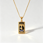 The Arcana Tarot Card Necklace | Vintage 18K Gold Plated Talisman