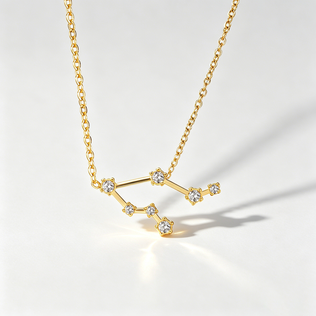 The Star-Map Constellation Necklace | 18K Gold Plated Crystal Link Piece