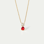 The Solitaire Birthstone Droplet Necklace