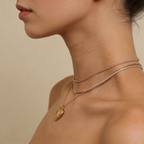 The Sanctuary Photo Locket | 18K Gold Plated Embossed Heart Necklace