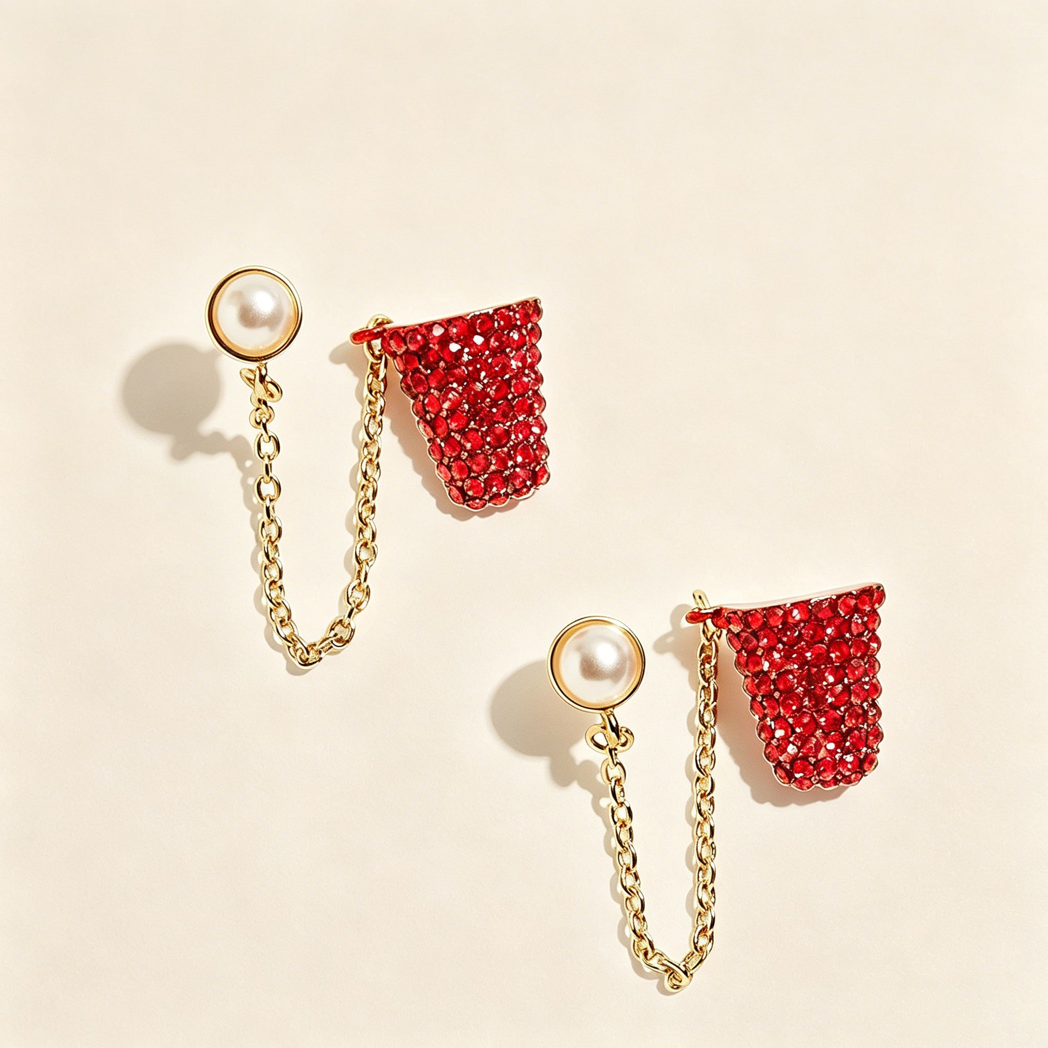 The Varsity Court Sports Studs | 14K Gold Plated Tiny Athlete Earrings