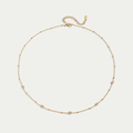 Astra Marquis Cubic Zirconia Layering Chain Necklace - 18K Gold Plated