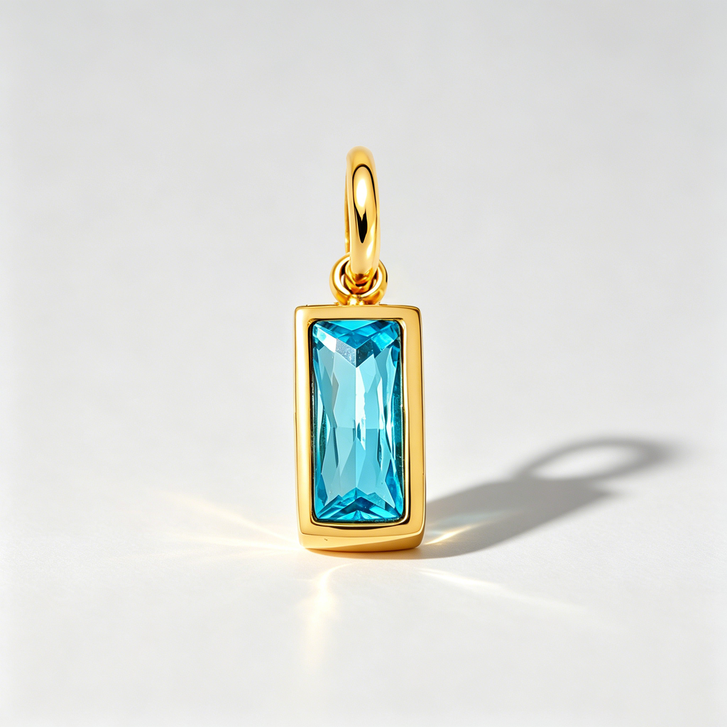 The Solaris Birthstone Charm | 18K Gold Plated Vintage Sunburst Pendant