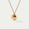 The Aura Birthstone & Disc Necklace | 18K Gold Plated Personalized Gift