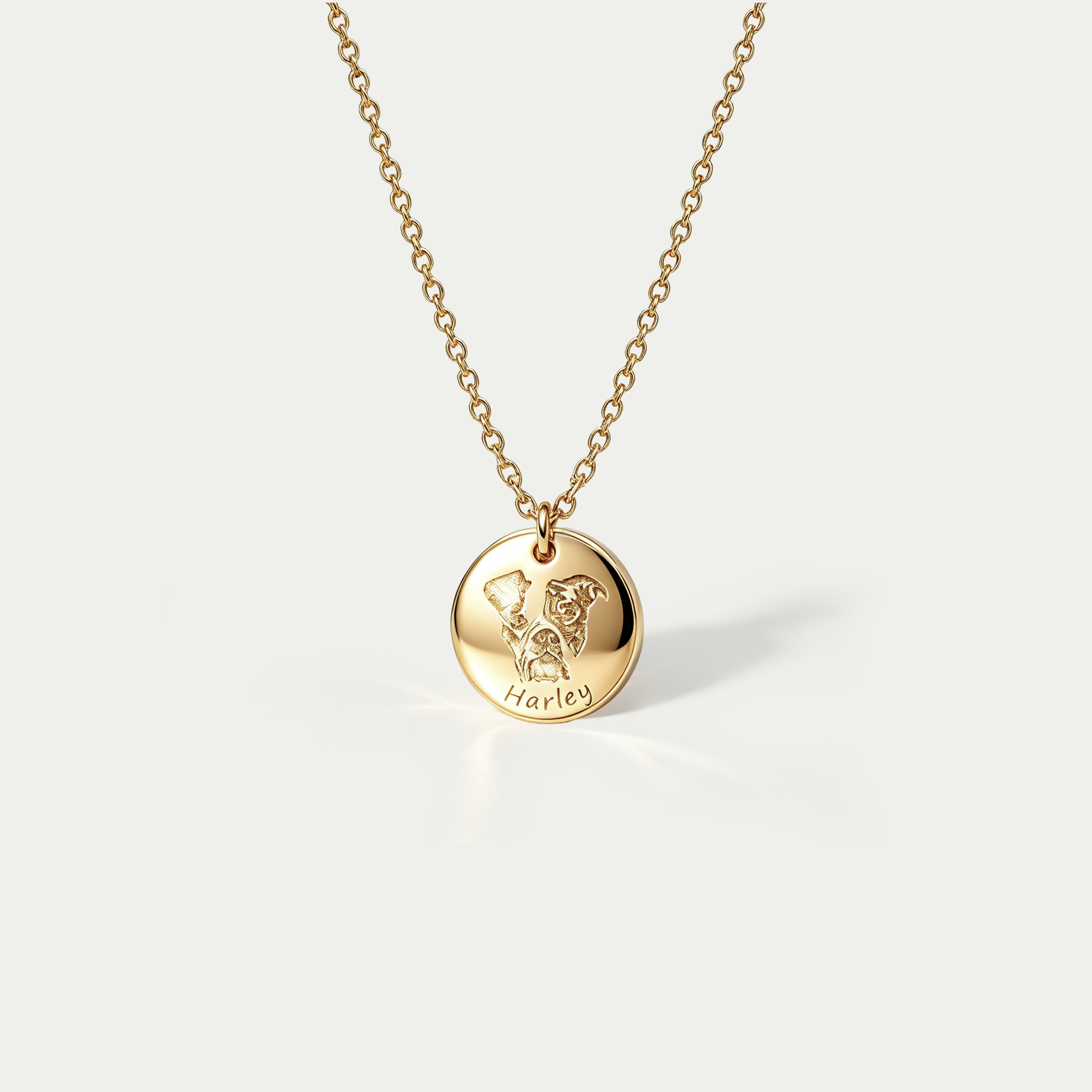 The Companion Pet Portrait Necklace | 18K Gold Plated Personalized Keepsake