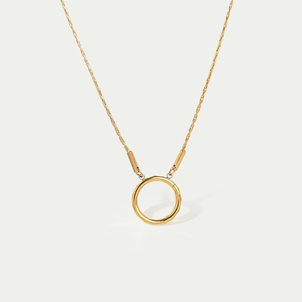 The Vintage Grooved Spring Clasp Chain Necklace