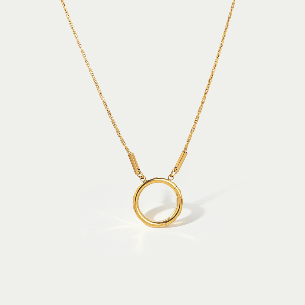 Astar Vintage Grooved Spring Clasp Chain Necklace | 18K Gold Plated Waterproof DIY Charm Holder Choker