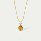 The Solitaire Birthstone Droplet Necklace