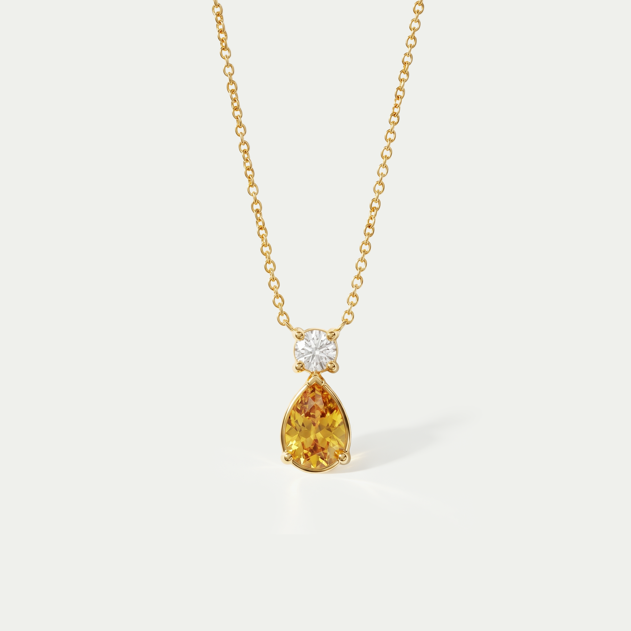 The Solitaire Birthstone Droplet Necklace