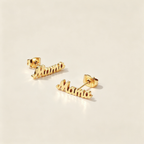 The Whisper Script Name Earrings
