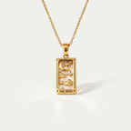 The Arcana Tarot Card Necklace | Vintage 18K Gold Plated Talisman