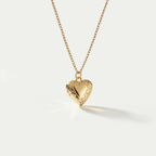 The Sanctuary Photo Locket | 18K Gold Plated Embossed Heart Necklace