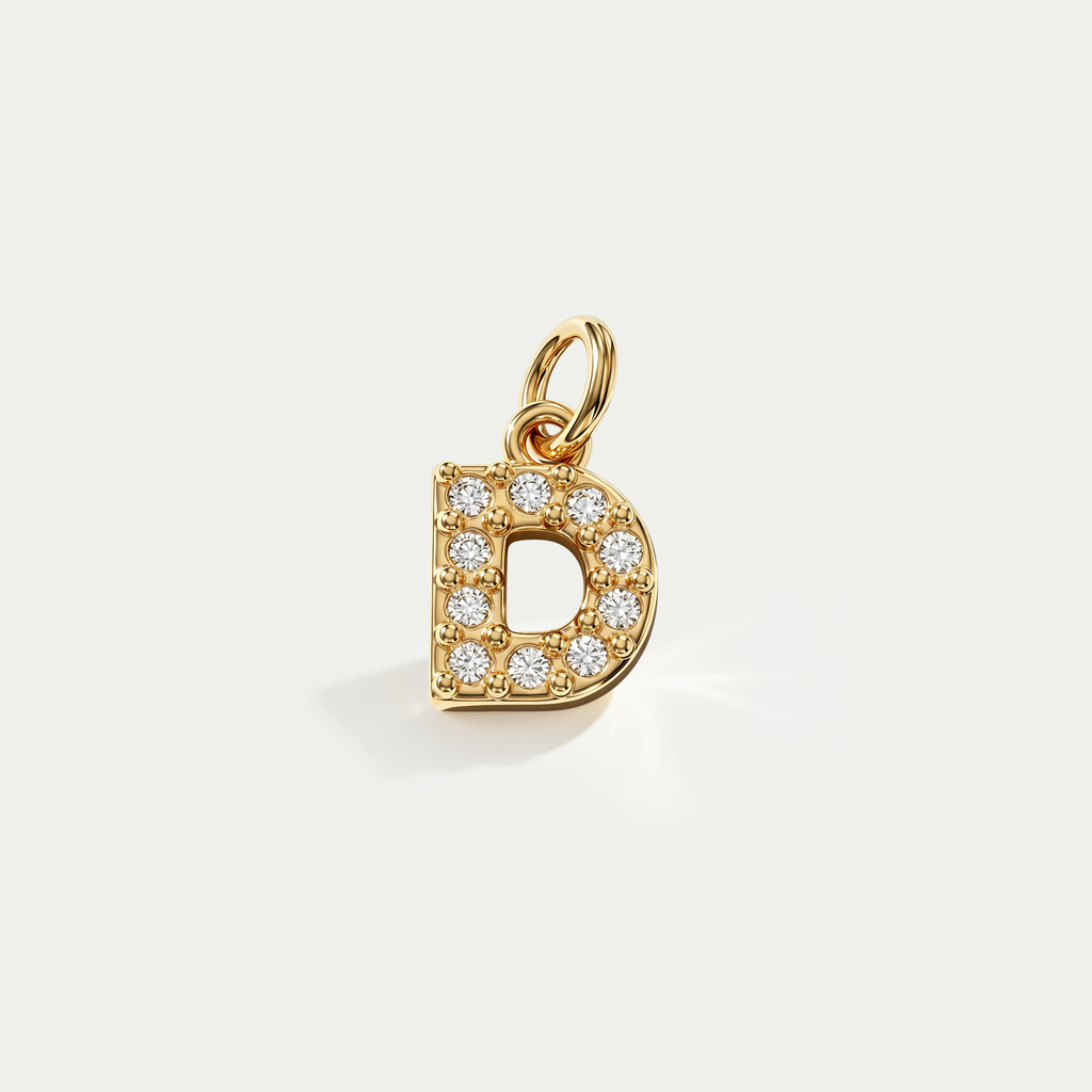 The Modernist Initial Letter Charm