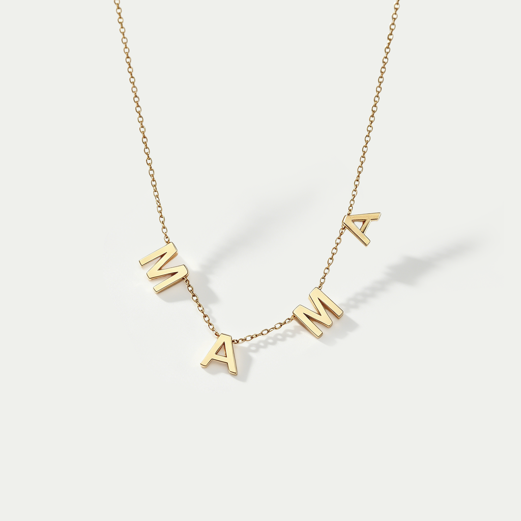 The Freeform Multi-Letter Necklace | 18K Gold Plated Fluid Initial Piece