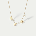 The Freeform Multi-Letter Necklace | 18K Gold Plated Fluid Initial Piece