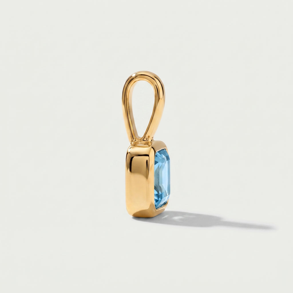 The Eternal Birthstone Charm | High-Gloss Gold & Zircon Identity Piece