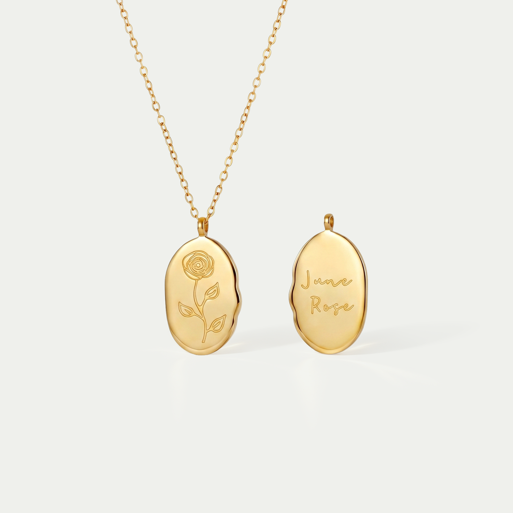 The Botanical Month Flower Pendant Necklace