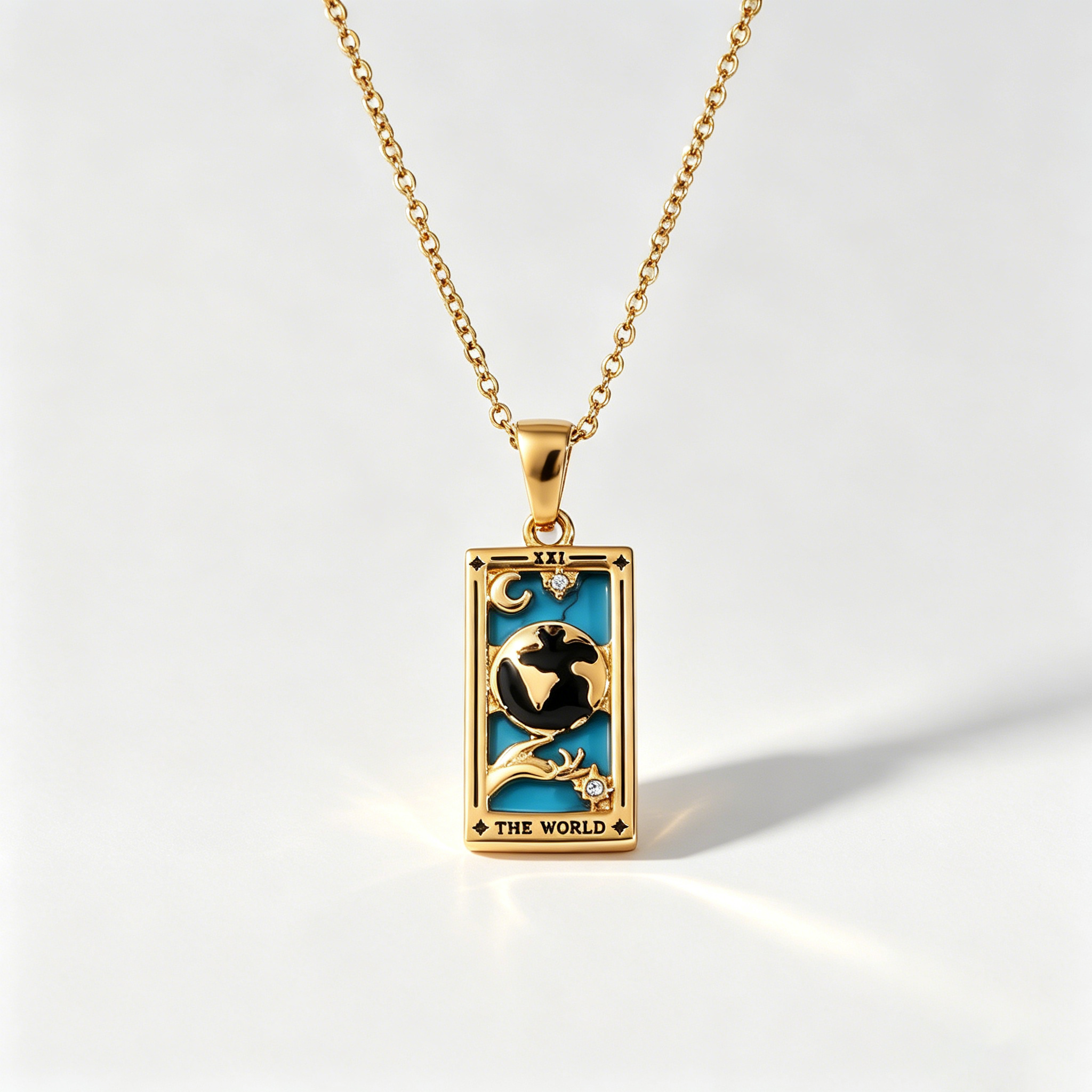 The Arcana Tarot Card Necklace | Vintage 18K Gold Plated Talisman