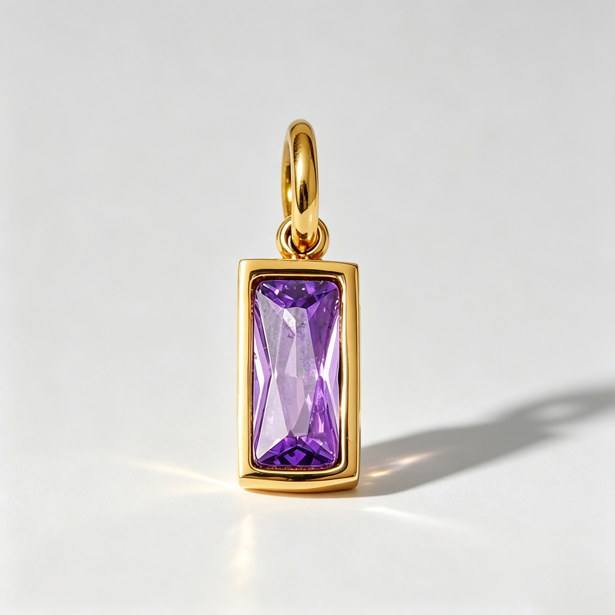 The Solaris Birthstone Charm | 18K Gold Plated Vintage Sunburst Pendant
