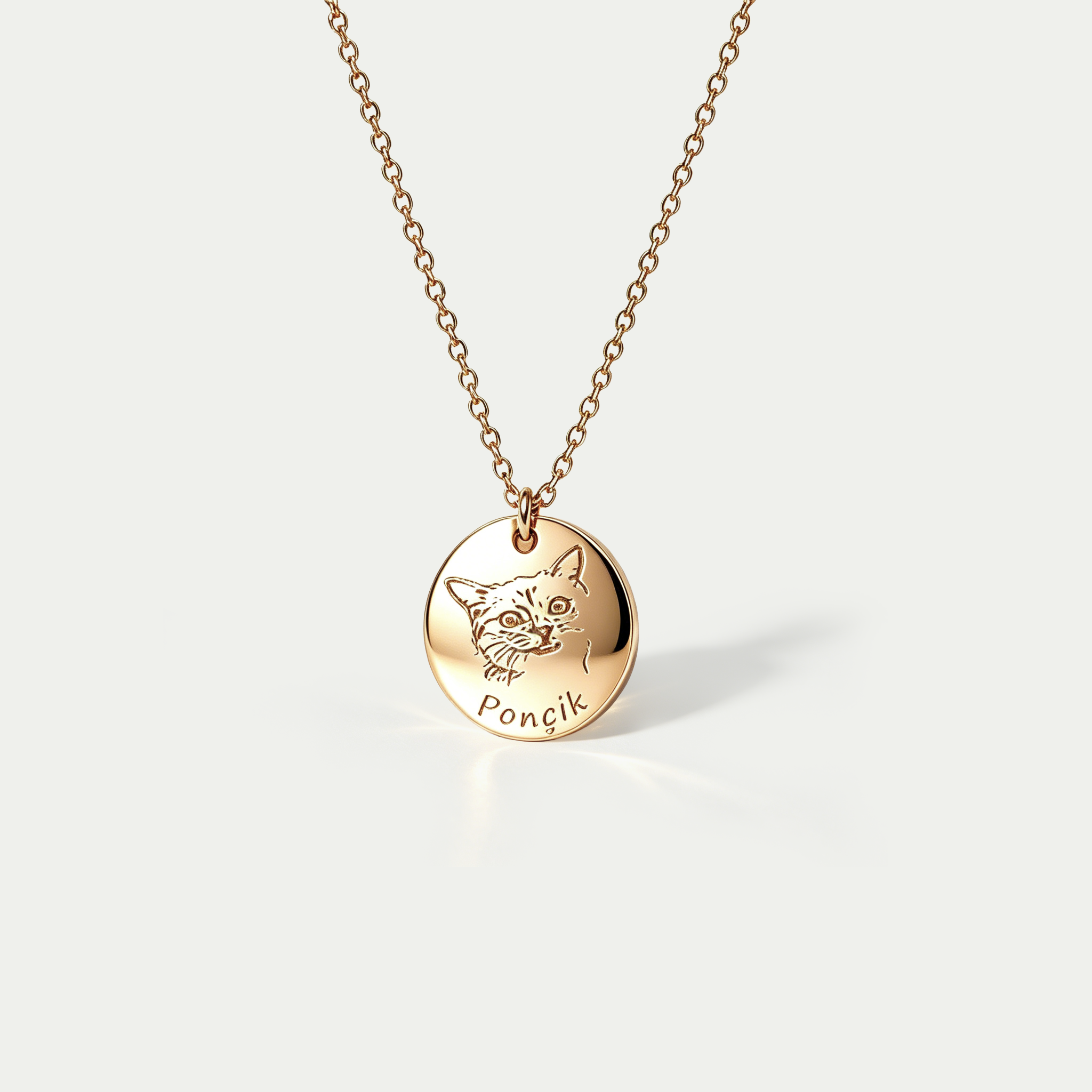 The Companion Pet Portrait Necklace | 18K Gold Plated Personalized Keepsake