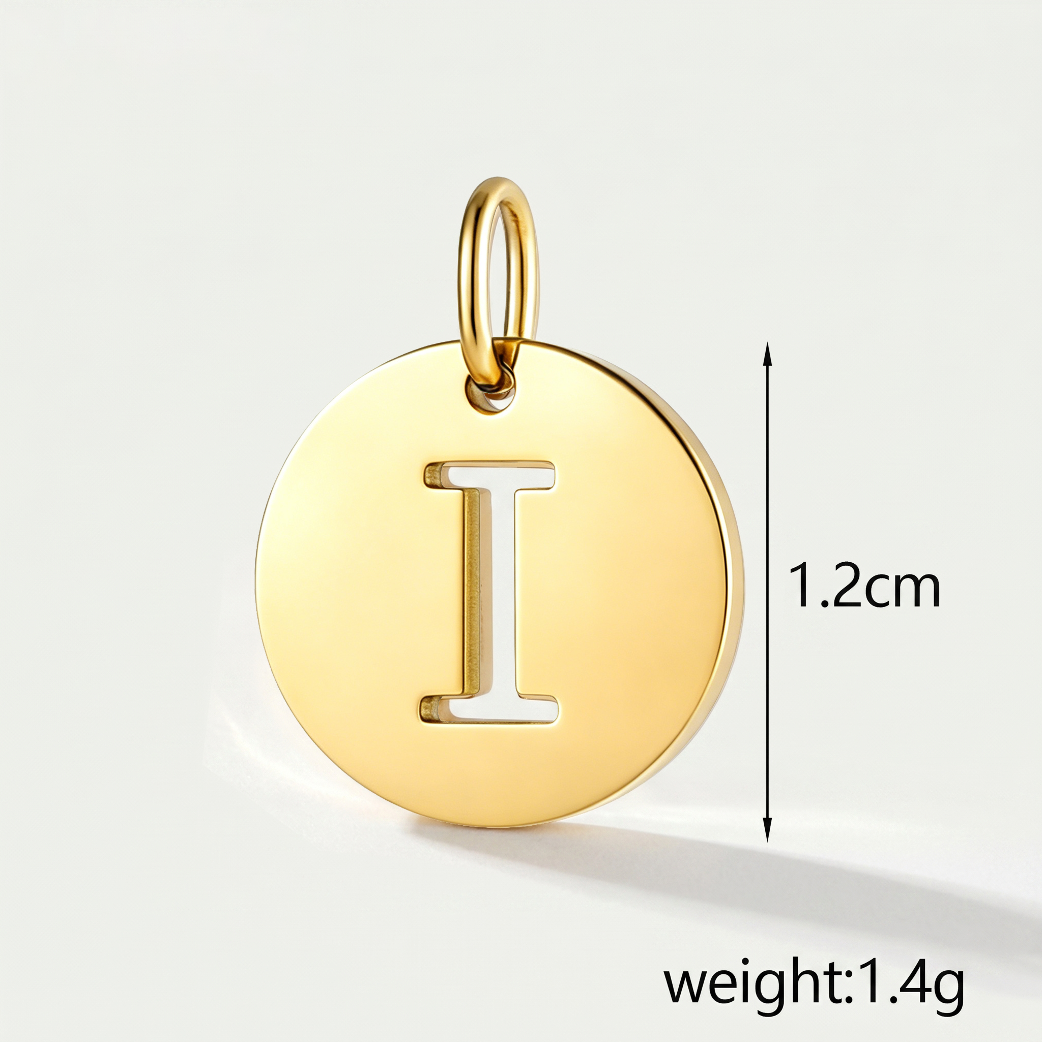 The Silhouette Initial Disc Charm