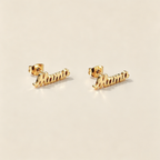 The Whisper Script Name Earrings