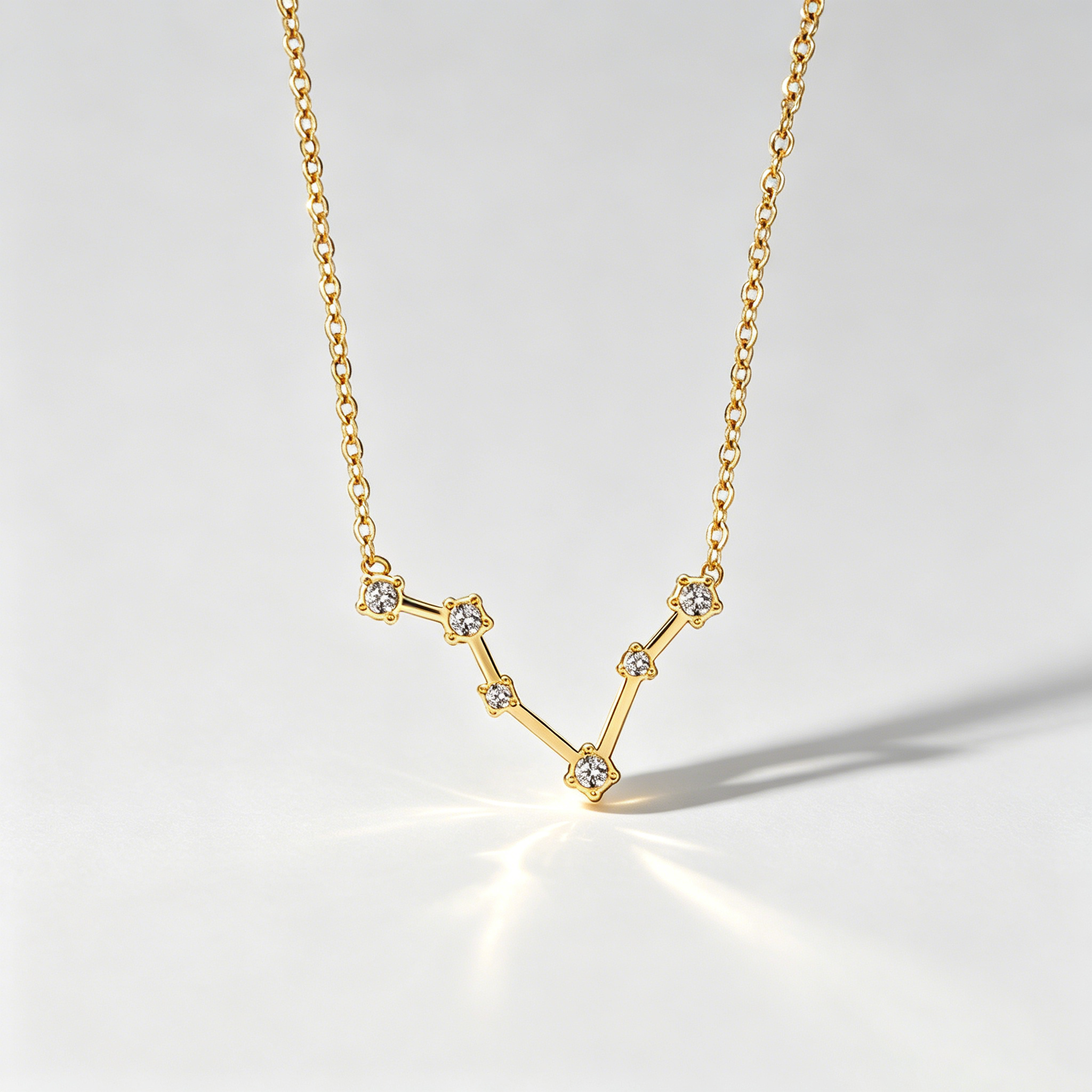The Star-Map Constellation Necklace | 18K Gold Plated Crystal Link Piece