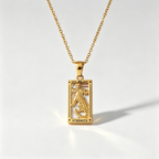 The Arcana Tarot Card Necklace | Vintage 18K Gold Plated Talisman