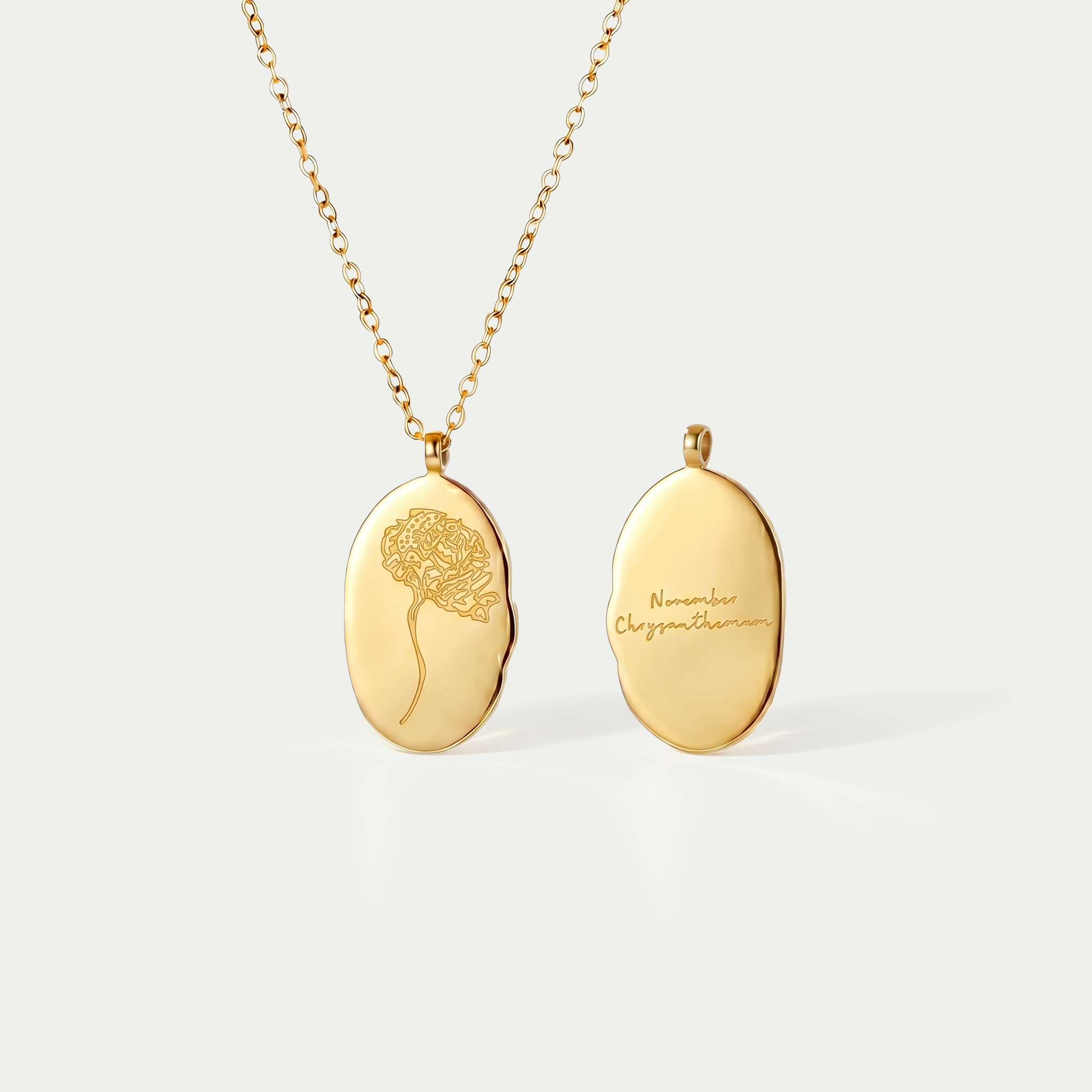 The Botanical Month Flower Pendant Necklace