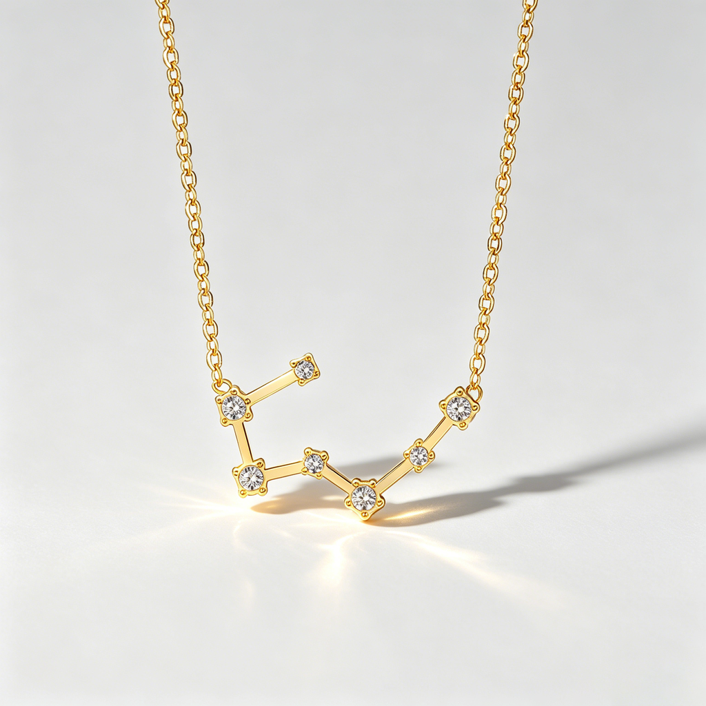 The Star-Map Constellation Necklace | 18K Gold Plated Crystal Link Piece