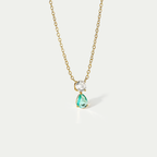 The Solitaire Birthstone Droplet Necklace