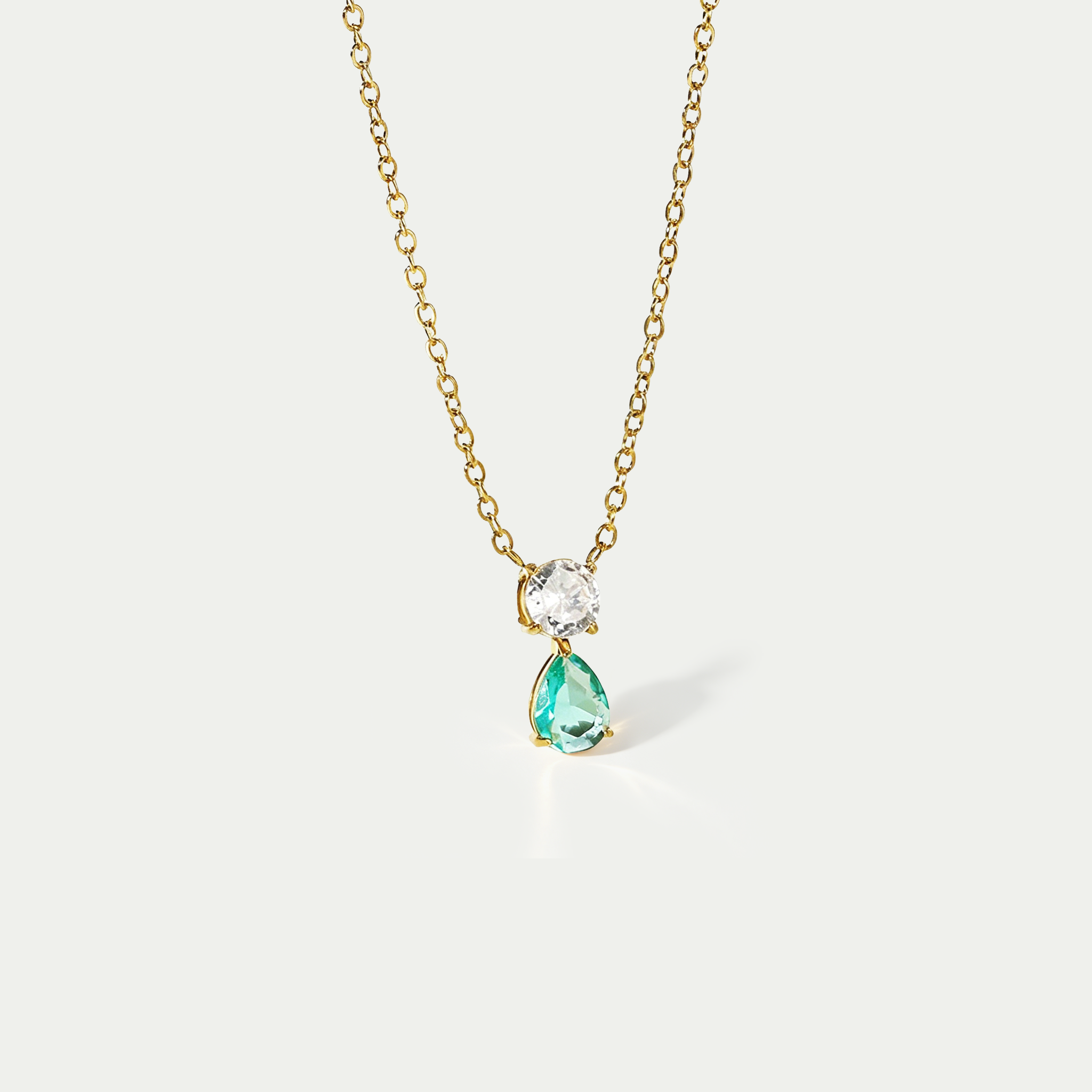 The Solitaire Birthstone Droplet Necklace