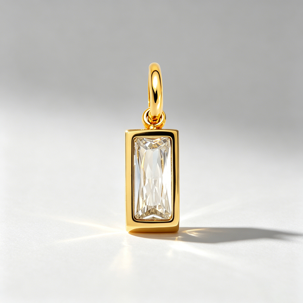 The Solaris Birthstone Charm | 18K Gold Plated Vintage Sunburst Pendant