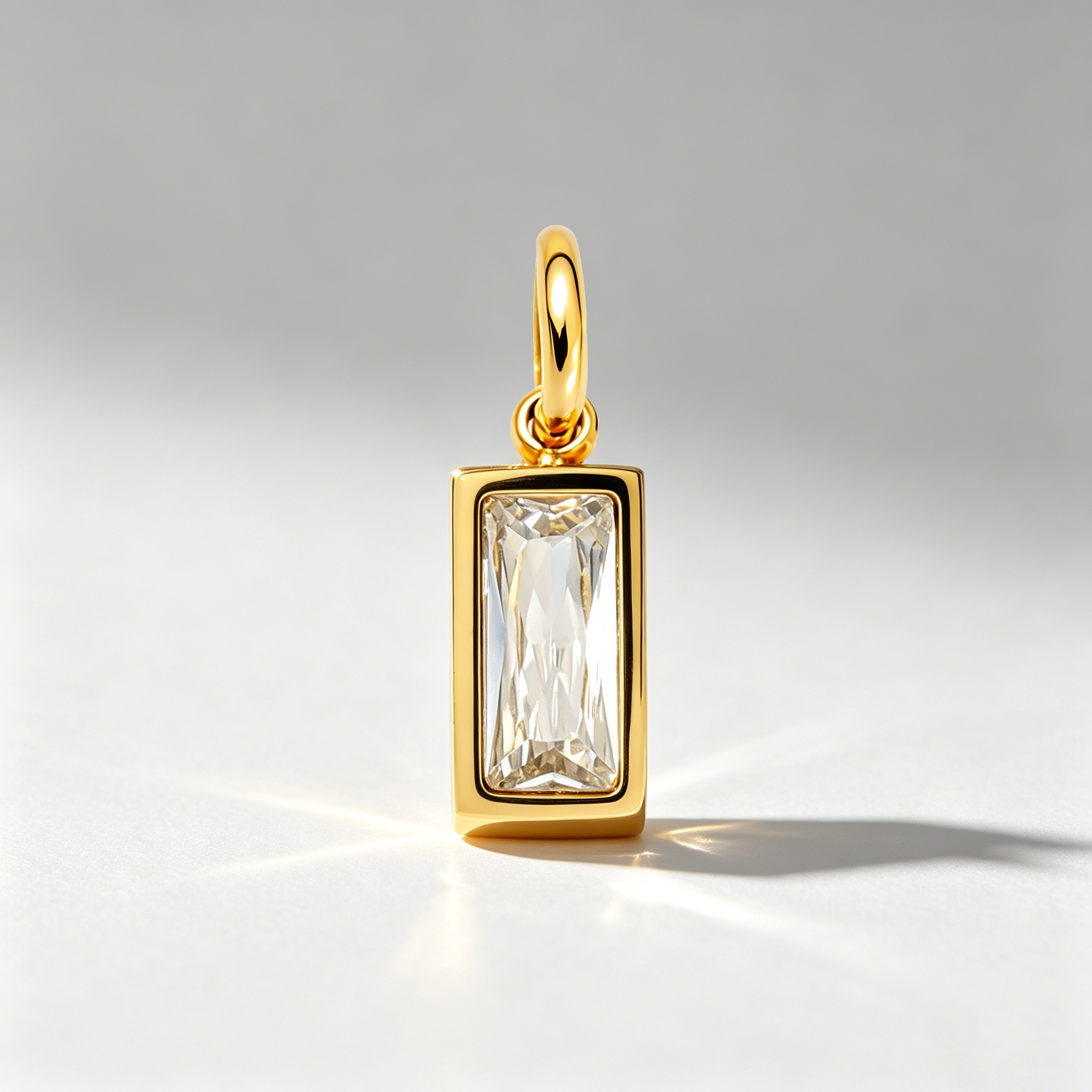The Solaris Birthstone Charm | 18K Gold Plated Vintage Sunburst Pendant